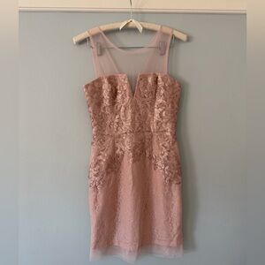 Like New - BCBGMaxAzria Abigail Dusty Pink Lace Dress (4)